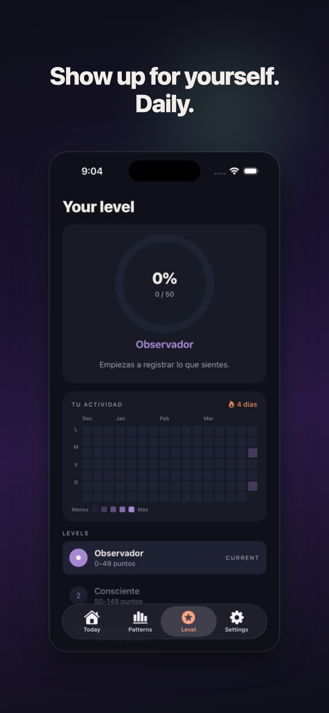 Show up for yourself. Daily.